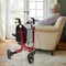 Costway 3-Wheel Rolling Walker Folding Rollator Walker with 8 inch Wheels Red\Black